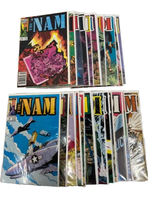 Marvel Comics Lot 28 THE NAM Comic Books #3 Feb 1986 Thru #35 Oct 1989