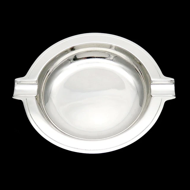 Stunning Tiffany Co Sterling Silver Ash Tray Two Cigar Rests c 1950