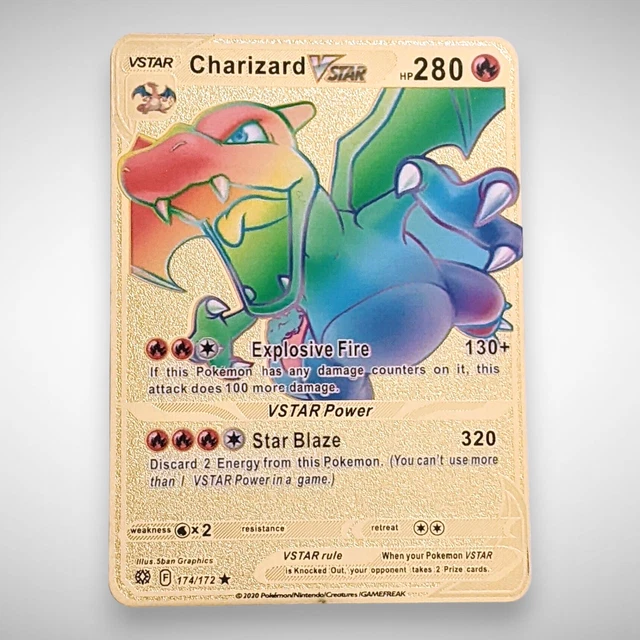 CHARIZARD VSTAR RAINBOW HP280 Solid Metal Gold Rare - Collectible Pokemon Card 6.99 - PicClick UK CHARIZARD VSTAR RAINBOW HP280 Solid Metal Gold Rare - Collectible Pokemon Card 6.99 - PicClick UK