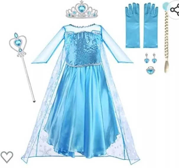 Vestito costume carnevale  elsa frozen bambina Tg. anni