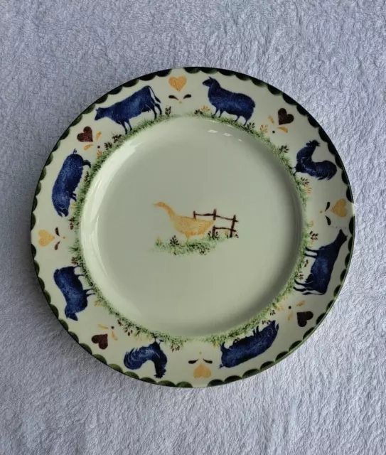 Vintage Wood & Sons Jacks Farm Rare Goose Pig Cockerill Cow Dinner plates 10" in