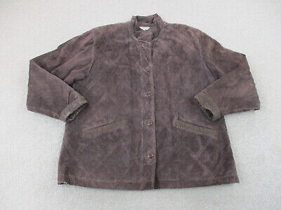 VINTAGE LL Bean Jacket Womens Extra Large Brown Button Outdoor Barn Coat Ladies*