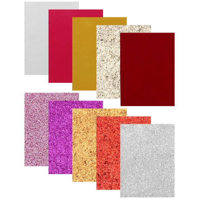 10pcs glitter fabric spray Crafting DIY Handwerk Stoff Blätter Nähen Stoff Für N