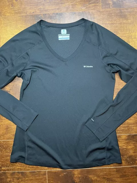 Womens Columbia Omni Freeze Zero V-Neck Long Sleeve Base Layer Sz Small