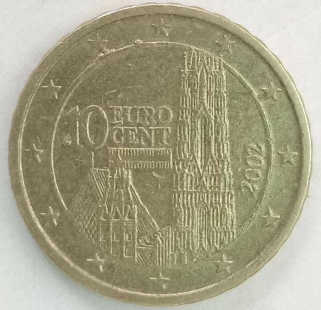 valore moneta 10 centesimi di euro 2002