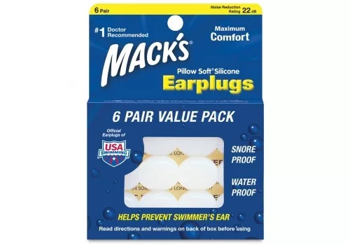 Mack's Almohada Silicona Suave Tapones Auditivos X 6 Pares