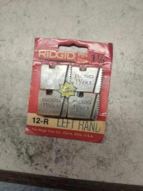 NOS Ridgid HSS LH 1-1/2" pipe dies NPT for 12-R 00-R 111-R O-R 11-R 30-A 31-A NOS Ridgid HSS LH 1-1/2" pipe dies NPT for 12-R 00-R 111-R O-R 11-R 30-A 31-A