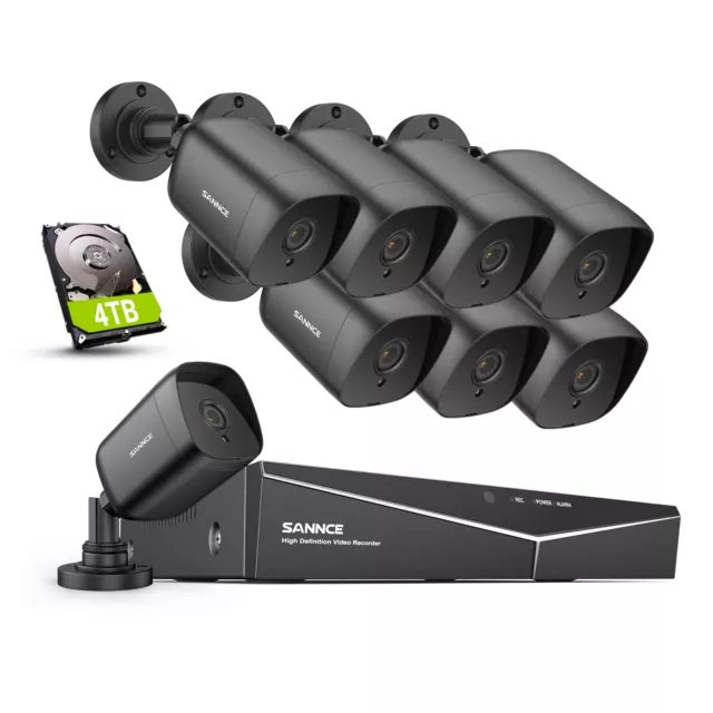 SANNCE 5MP Lite Außen Überwachungskamera 8CH DVR 100ft EXIR Nachtsicht H.264+