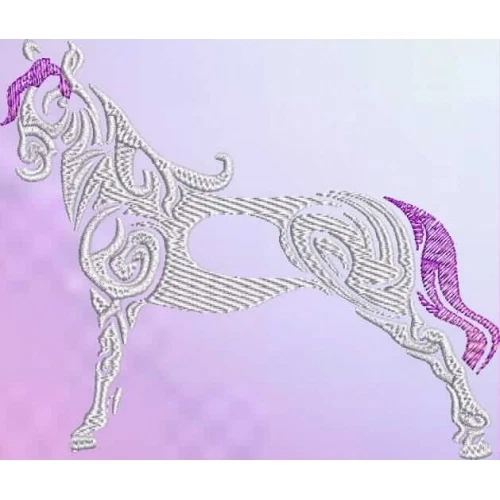 Embroidered Ladies T-Shirt - Tribal Horse S1-08 Sizes S - XXL