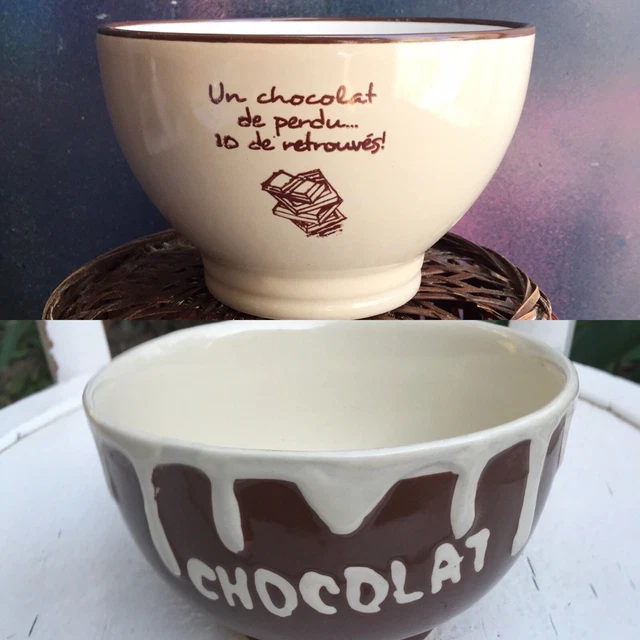 Lot De 2 Bols  Chocolat