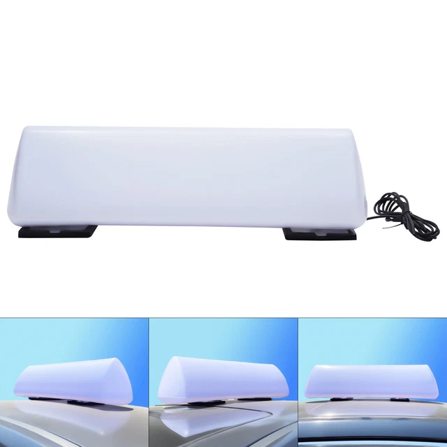 NEW LED Blank Taxi Cab Sign Roof Top Topper Car Bright Advertising Light 55CM