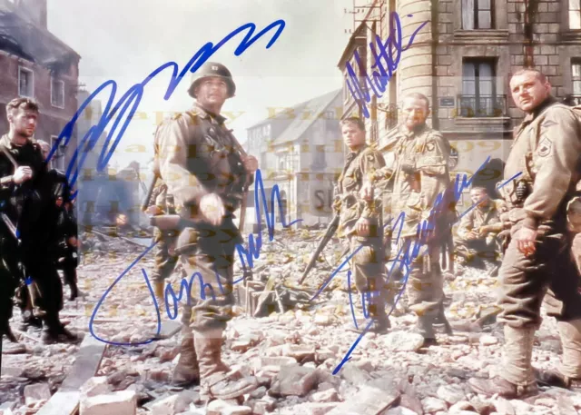 Beautiful 7x5 Signed Photo Saving Private Ryan Tom Sizemore Matt Damon Tom Hanks