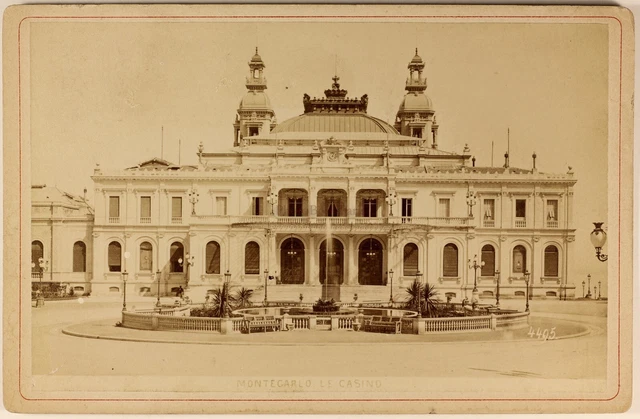 Monaco Monte-Carlo Casino Photo Alfredo Noack Genoa PL53Cn14 Vintage Albumin