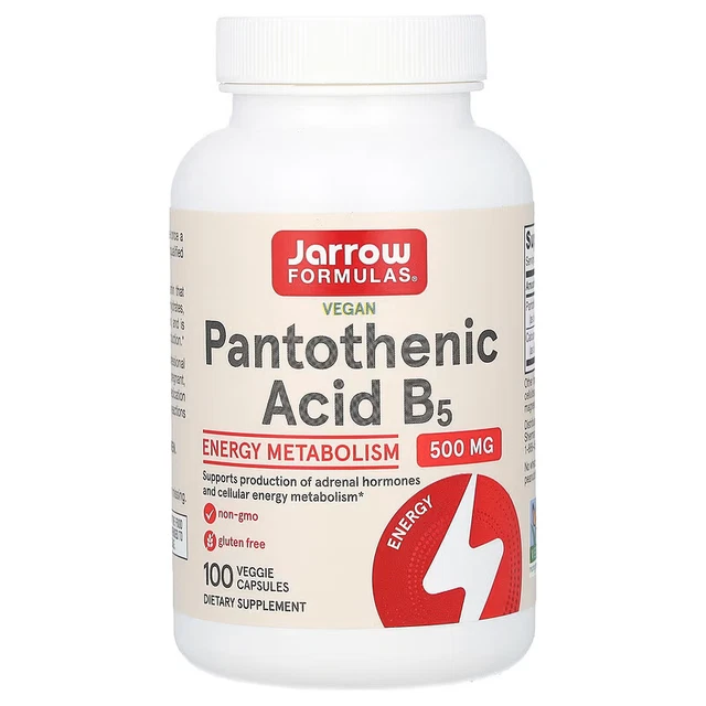 JARROW FORMULAS, PANTOTHENIC Acid B5, 500 mg, 100 Veggie Caps, Expiry