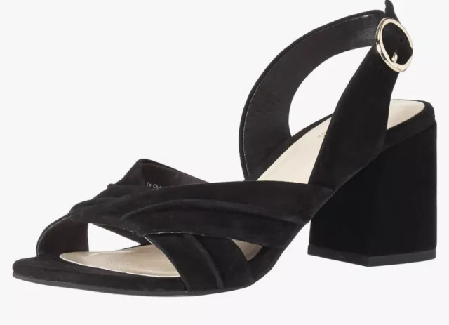 Seychelles Shoes Block Heel Black Suede Shoes Sandals New Size 8.5