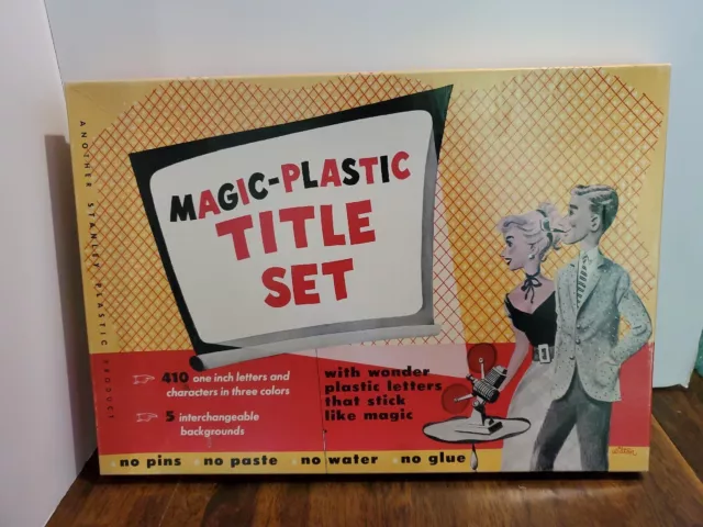 Vintage Magic-Plastic Letter Set Complete Home Movie Title Set  Stanley Plastic