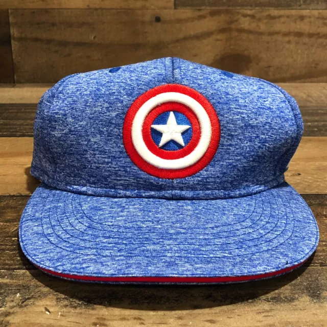 Captain America Hat Snapback Baseball Cap Mens Blue Marvel Avengers Shield