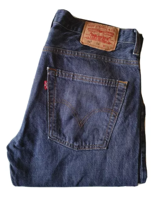 JEANS LEVIS 507 Hombre W 34 L 33 DE COLECCIÓN AZUL VAQUERO PESTAÑA ROJA AJUSTE CLÁSICO (40)