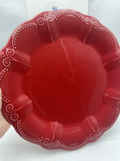 Pioneer Woman Farmhouse Lace red 10.75” Dinner Plates，buy 1 or more