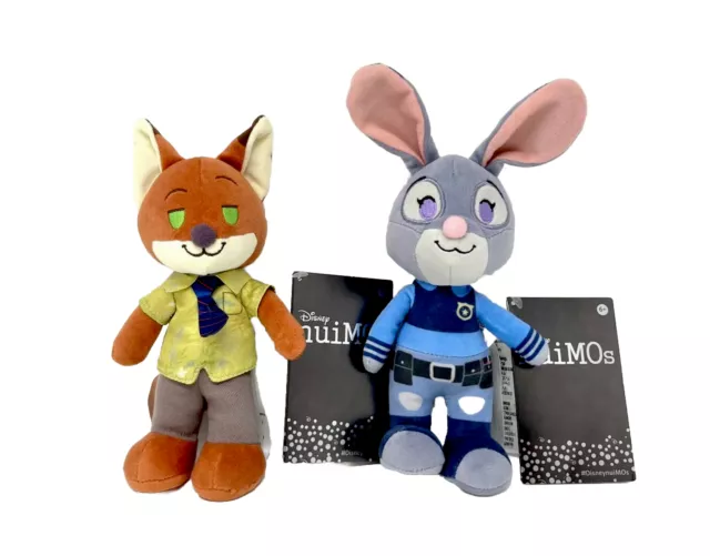 Disney Parks nuiMOs Zootopia Judy Hopps And Nick Wilde Plush Dolls Set Of 2 NEW