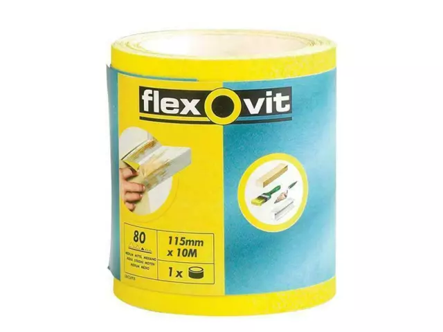 Flexovit High Performance Sanding Roll 115Mm X 10M Medium 80G FLV69919
