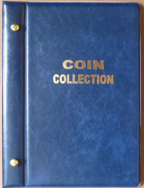 Small VST BLUE COIN STOCK ALBUM for 2 x 2 COIN HOLDERS - holds 48 Coins