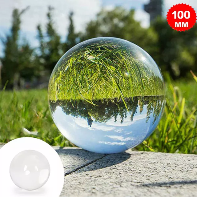 100mm LOEFME Clear Crystal Ball Glass Lens Sphere Photography Props Decoration