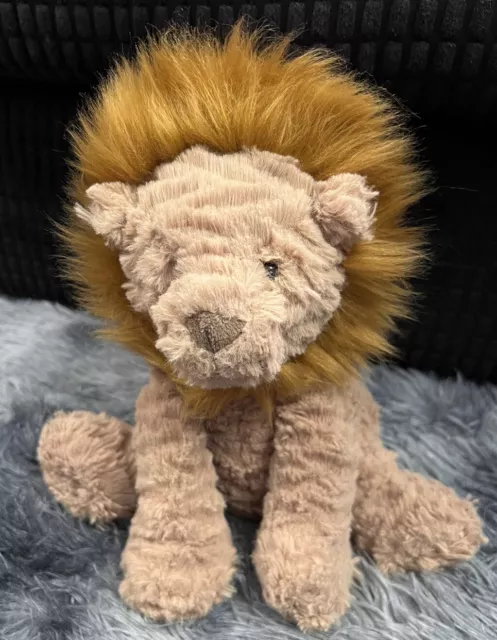JELLYCAT MEDIUM FUDDLEWUDDLE Lion Soft Toy Baby Comforter Brown