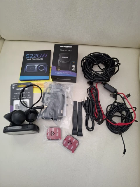 NEXTBASE 522GW FRONT & Rear Dash Cams With Hardwiring Kit And SD Card £ ...