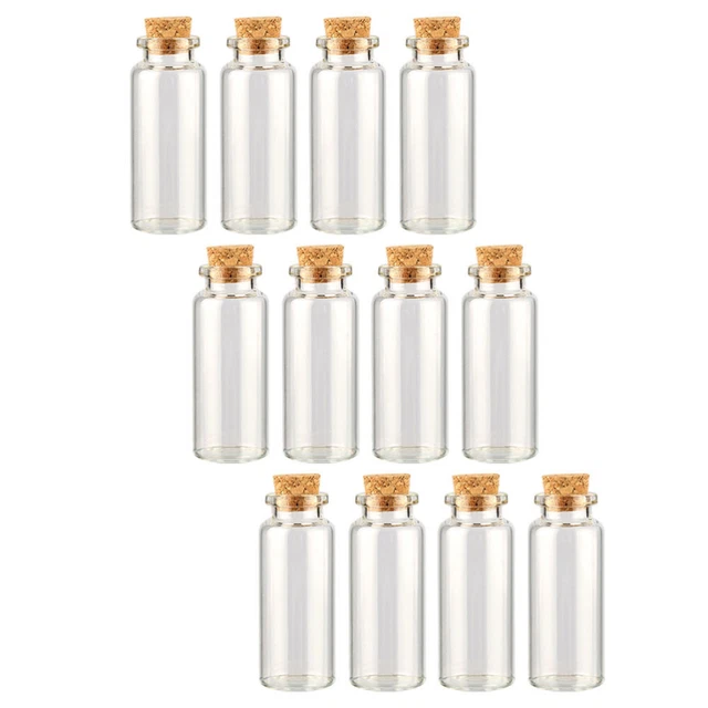 12 -pcs kleine Glasflaschen Kork Stopper Mini -Glasfläschchen für Handwerks