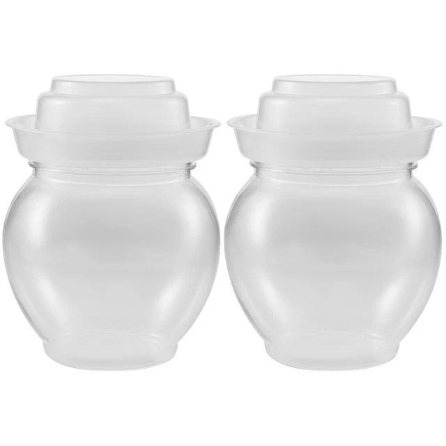 2x Contenitore per alimenti barattolo di fermentazione trasparente domestico per decapaggio cucina