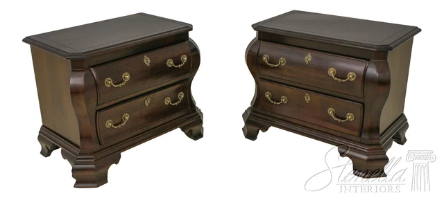 57307EC: Pair CENTURY Continental Design Cherry Nightstands