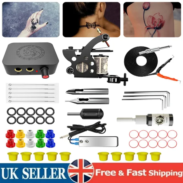 Wormhole Tattoo Kit for Beginners Complete Tattoo Machine Kit with Power Supply