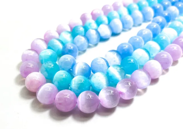 AAA Rare Genuine Natural Selenite Polished Smooth Round Gemstone Beads - PG17