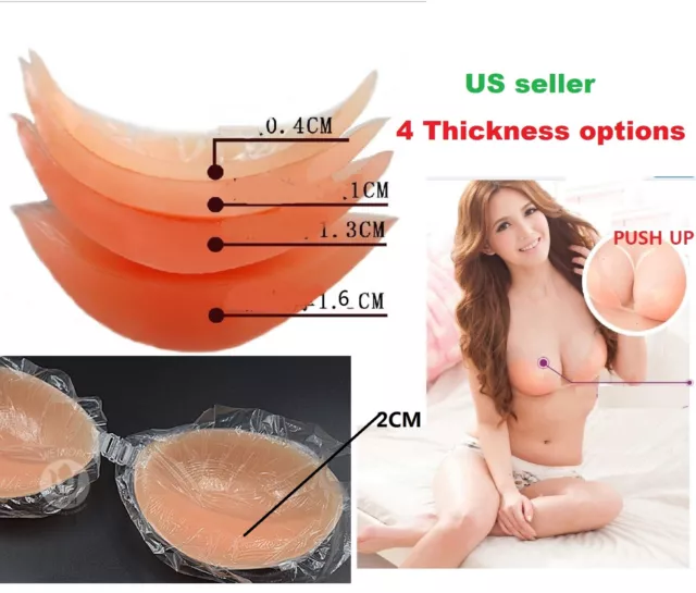 Thicker Silicone bra Adhesive stick Invisible PUSH UP Enhancer inserts Strapless