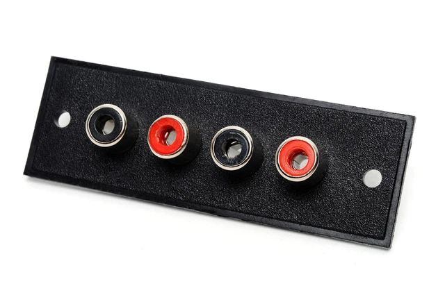2 pcs Panel Mount 3 Way RCA Female Jack Audio Coaxial Connector Socket