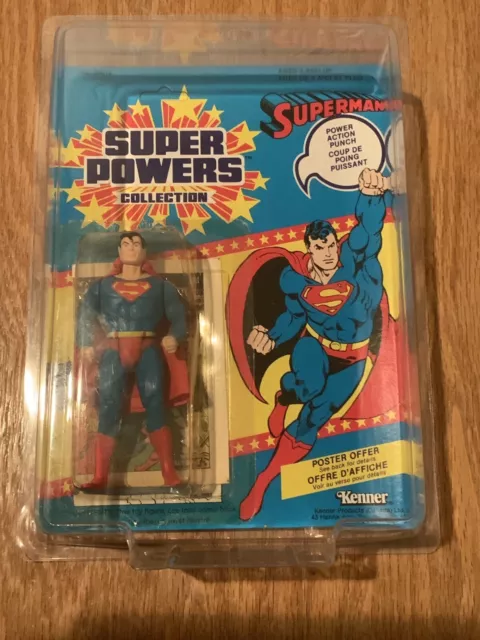 Vtg 1984 DC Super Powers MOC 4.5 Superman Figure Clark Kent Offer