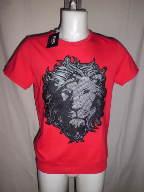 VERSACE VERSUS T Shirt Man Uomo Cotone Lion Red Size XL EUR 210