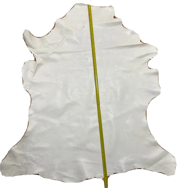 Lederhaut 1,0 Weiß Lederstück Echtleder Lammleder Echt Leder 109x70 Cm