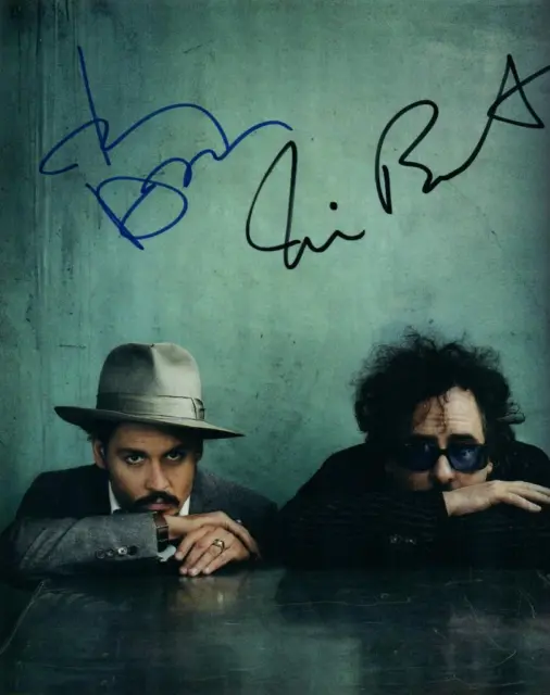 Tim Burton Johnny Depp signed 8x10 Photo Pic autographed Picture with COA