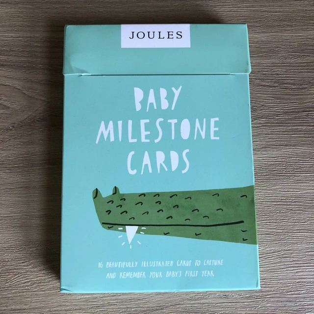 Carte milestone bambino Joules, genere neutro, in scatola, regalo gravidanza neonato