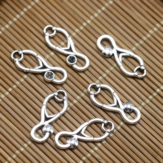20 Pcs Alloy Letter Pendants Diy Pendant Charms Letters Connector Pendants 3