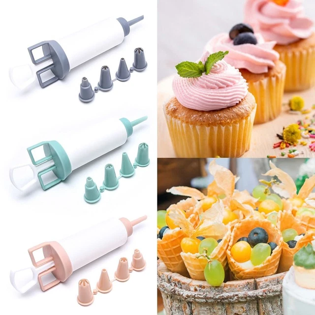 Kit 38 Pezzi Per Decorazione Torte - 32 Bocchette In Acciaio Inox Con Motivi + Sac à Poche Riutilizzabili + Chiodi A Fiore