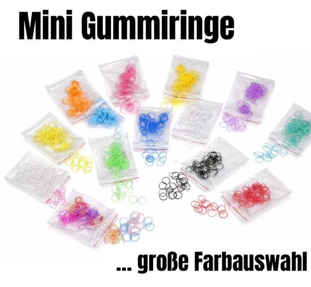 50 Piccoli Elastici Trasparenti E Colorati - Per Ufficio, Fai Da Te, Confezioni - Sandrii's Waren