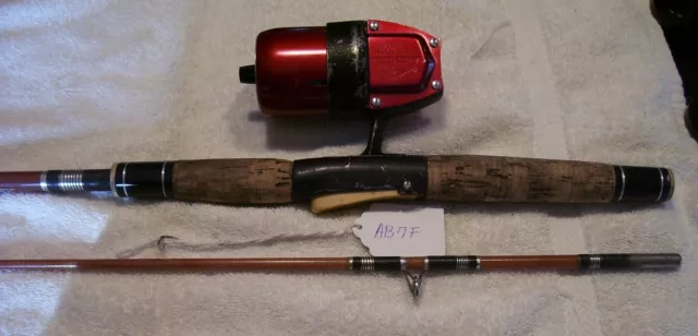Vintage True Temper Uni Spin 63L Pro Rod Reel  6-6'' Rod Nice Working Lot Ab7F
