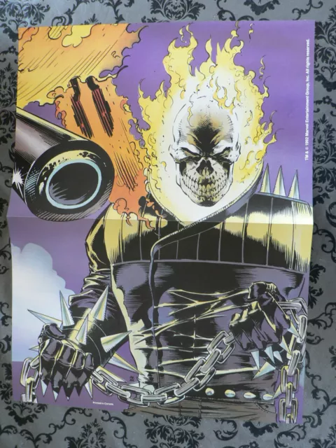 Usa Comic Poster Ghost Rider And 13 Trading Cards 1992 Ghostrider