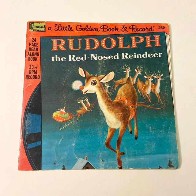 VINTAGE 1958 RUDOLPH The Red Nosed Reindeer Read Along Book Only No ...