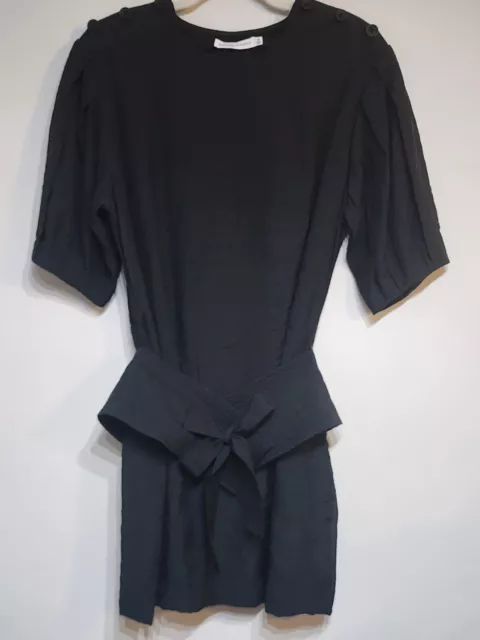 Rebecca Minkoff Juno Wrap Around Belt Sheath Dress Size Medium Black