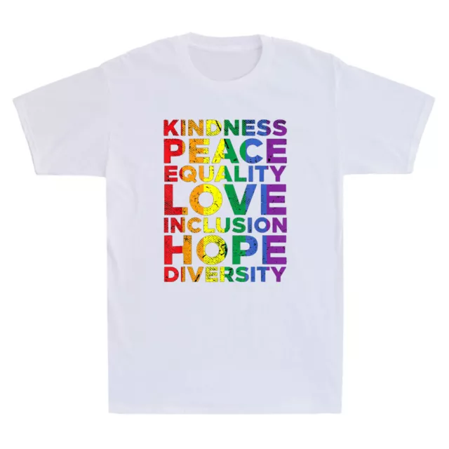 Kindness Equality Love LGBTQ Rainbow Flag Gay Pride Ally Funny Vintage T-Shirt