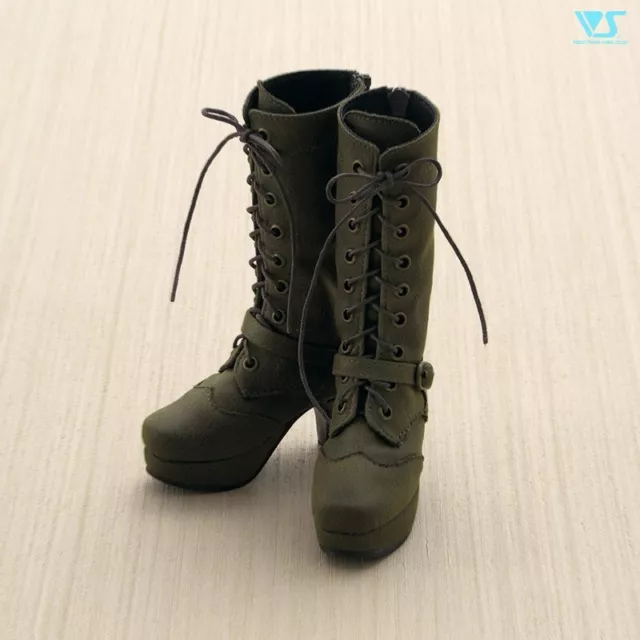 Volks SD Dollfie Dream BJD Doll Shoes - SB-SD-242- Brown Lace Up Boots